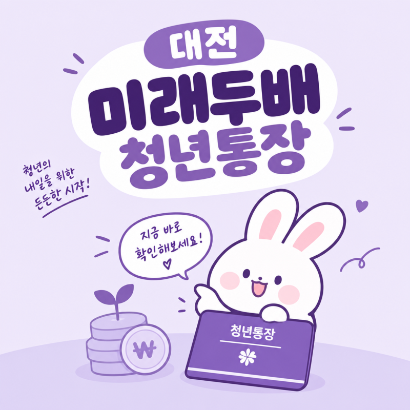 청년의 내일을 두 배로, 대전 미래두배 청년통장 알아보기!