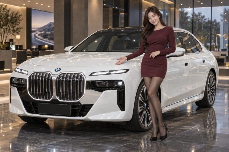 “차 천장에서 31.3인치 극장이 내려왔다” BMW 740i, 뒷좌석이 미쳤다