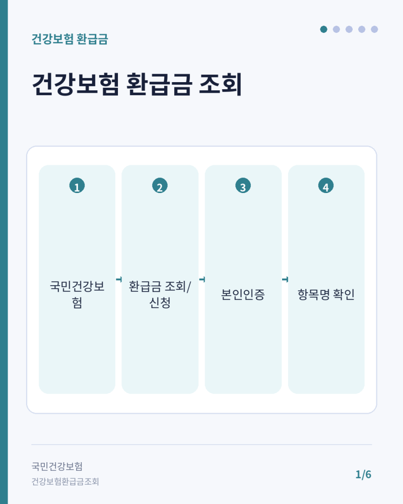 건강보험 환급금 조회·신청, 보험료 환급금과 본인부담금 환급금은 다릅니다