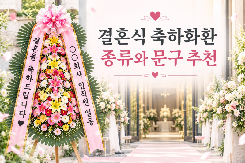 전국 팔도 플라워 결혼식 축하화환 종류 와 문구 추천