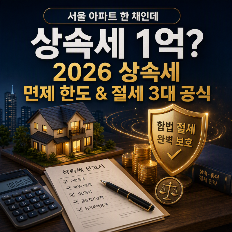 "서울 아파트 한 채인데 상속세가 1억?" 2026 상속세 면제 한도(10억 룰)와 사전증여 10년 합산 ....
