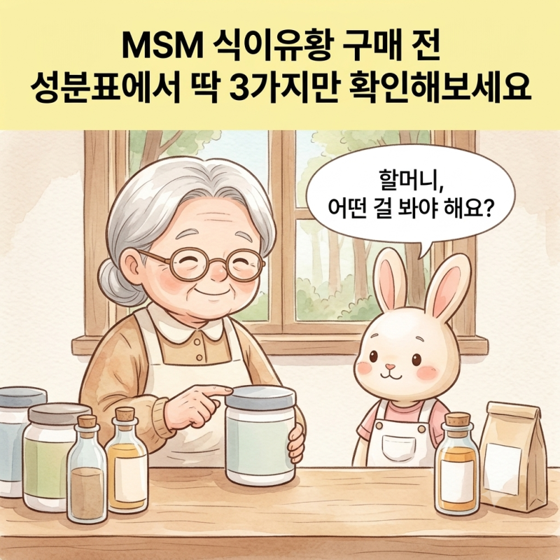 MSM 식이유황 구매 전 성분표에서 딱 3가지만 확인해보세요