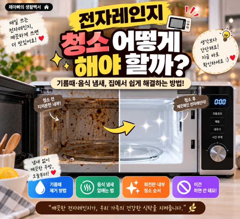 전자레인지 청소 어떻게 해야 할까?｜기름때·음식 냄새 쉽게 제거하는 방법