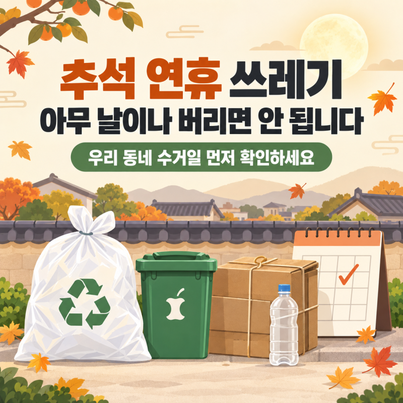 2026 추석 쓰레기 수거 일정 총정리｜생활·음식물·재활용품 언제 버릴까요?