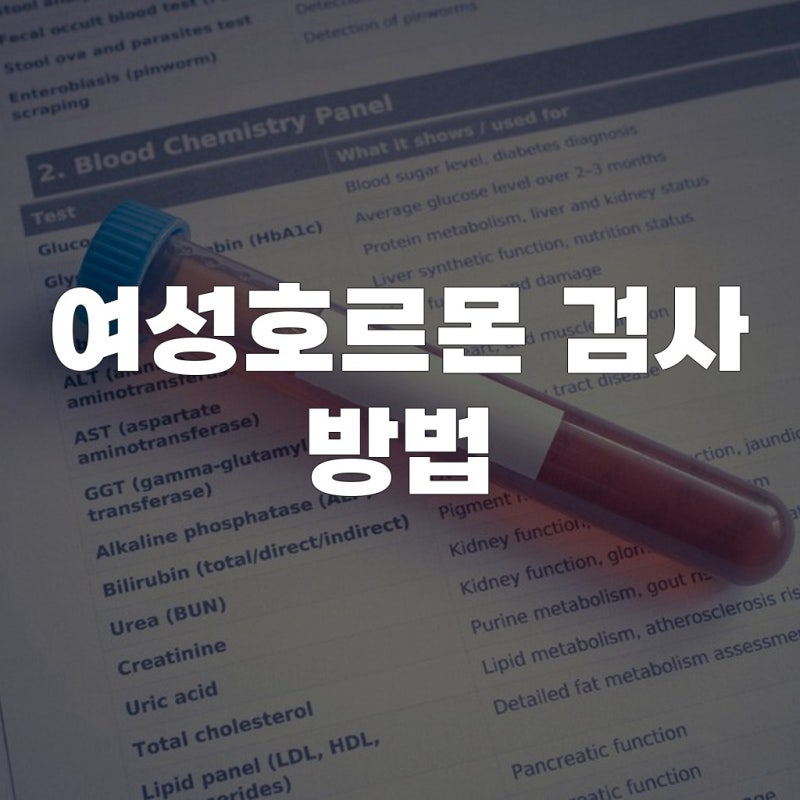 여성호르몬 검사 방법