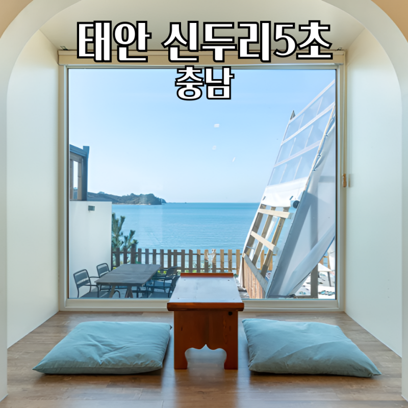 태안 신두리5초 펜션 오션뷰 신두리해수욕장 바베큐 가족숙소