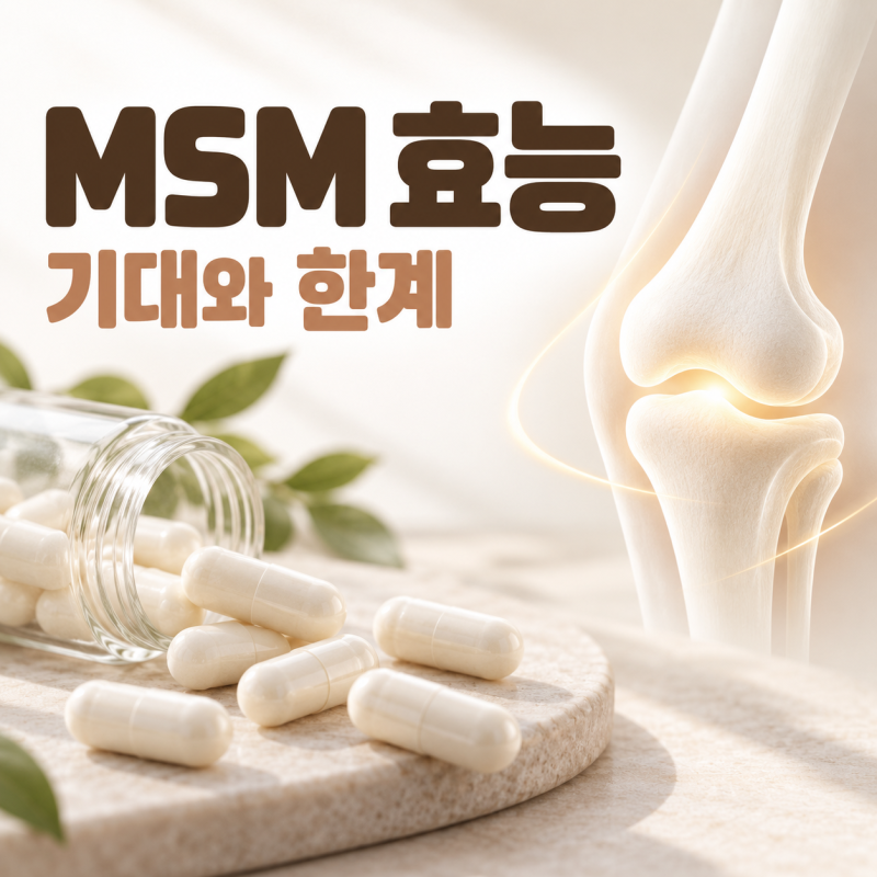 MSM 효능, 관절 영양제를 고르기 전에 살펴볼 기대와 한계