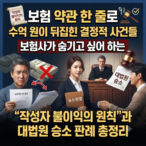 보험 약관 한 줄로 수억 원이 뒤집힌 결정적 사건들｜보험사가 숨기고 싶어 하는 '작성자 불....