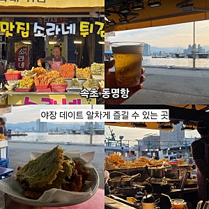 속초 동명항 튀김골목 회센터 야장 맛집 데이트
