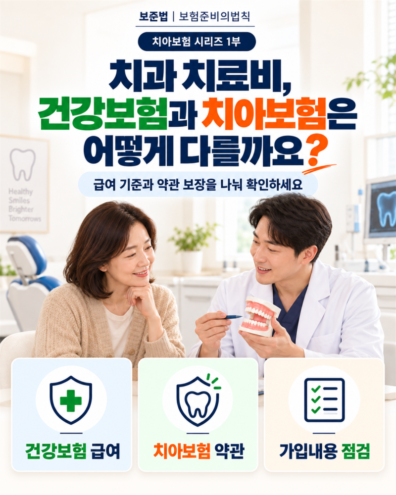 치과 건강보험과 치아보험 차이