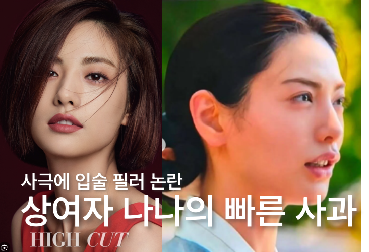 "배우로서 내 오판이었다" 나나, '스캔들' 사극 입술 필러 논란에 깔끔사과,성형전 과거 사진 ....