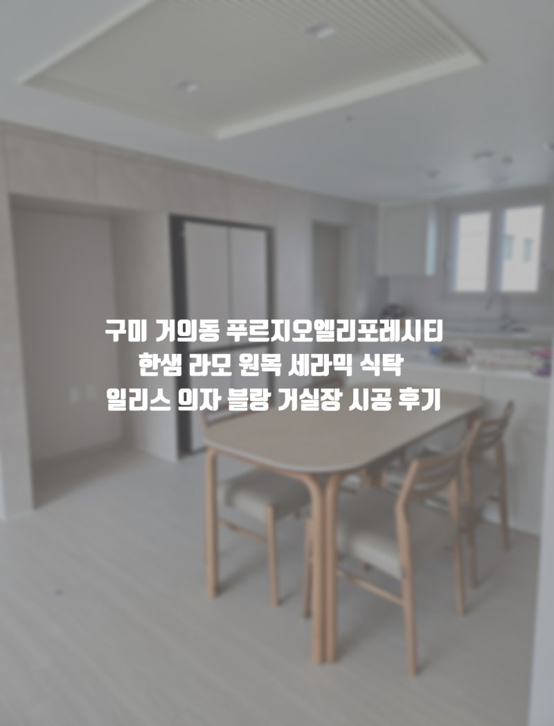 구미 거의동 푸르지오엘리포레시티 한샘 라모 원목 세라믹 식탁 일리스 의자 블랑 거실장 시....