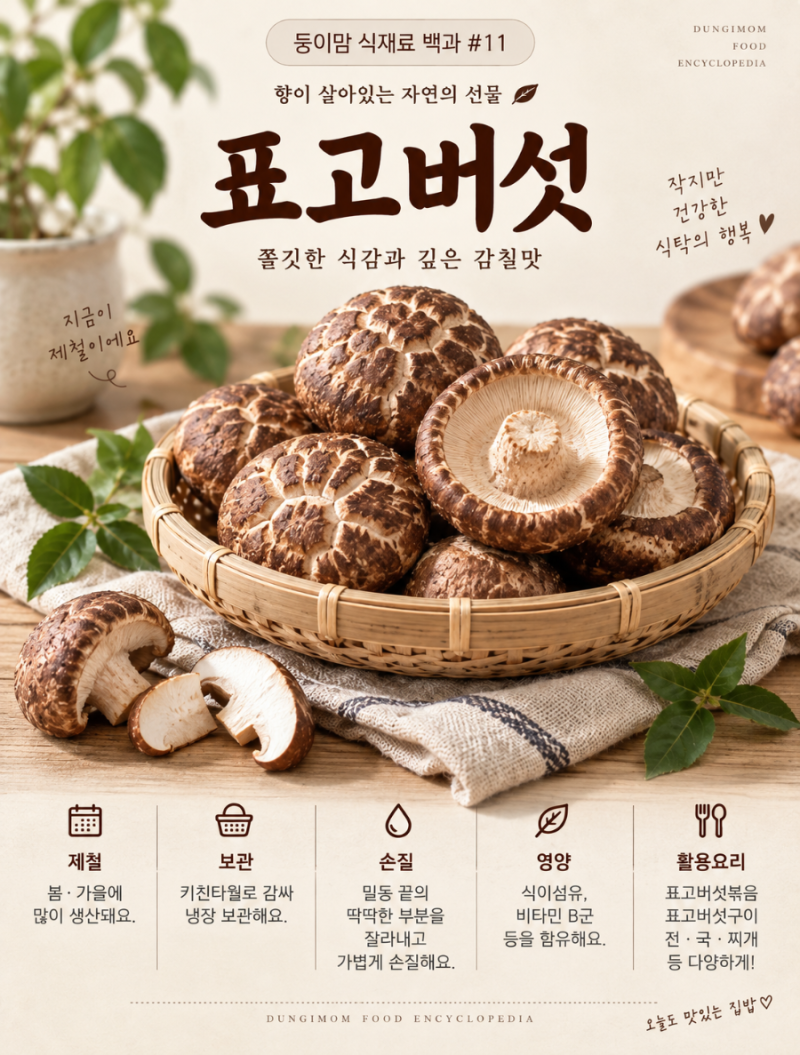 표고버섯 고르는 법부터 손질 보관법까지 생표고 건표고 활용법