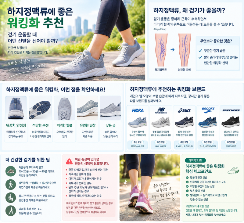 하지정맥류에 좋은 워킹화 추천
