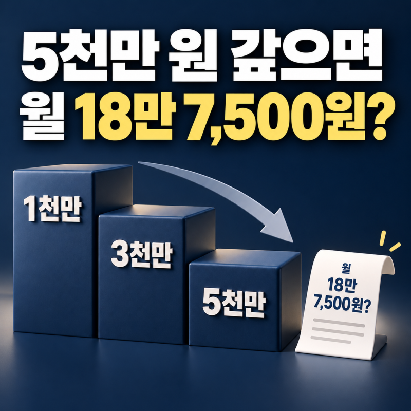 주담대 일부상환 1천만·3천만·5천만 원, 월 이자는 얼마나 줄어들까?