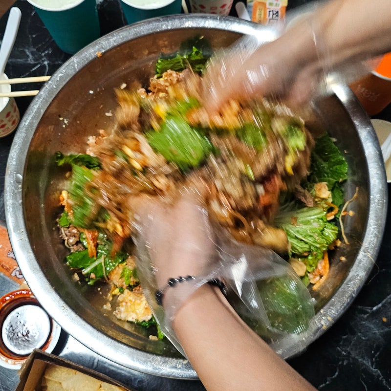 랜덤비빔밥 재료 추천 콩나물잡채 레시피