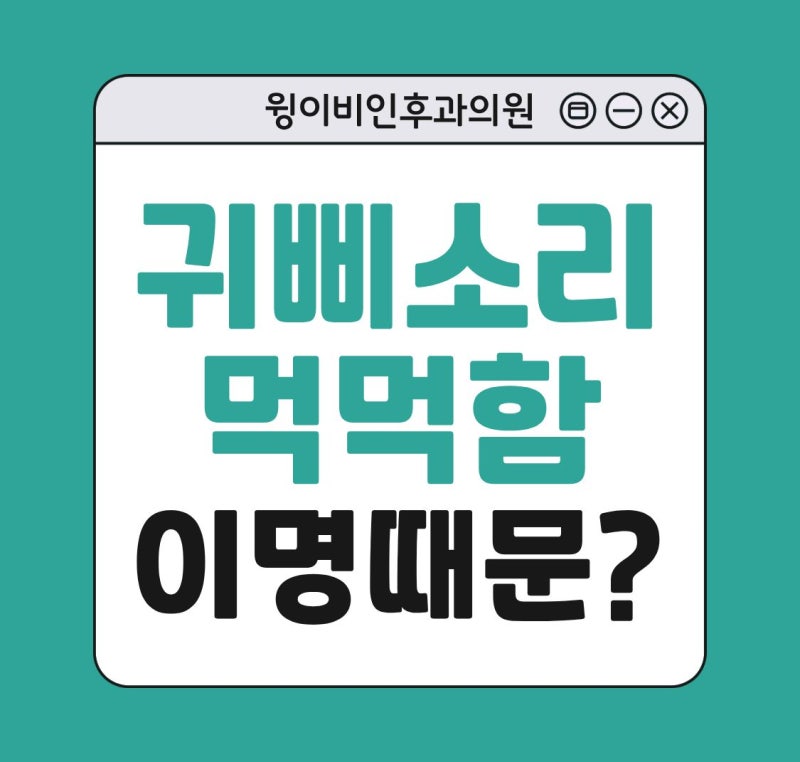 귀에서 삐소리 먹먹함이 지속된다면 이명? - 분당이비인후과