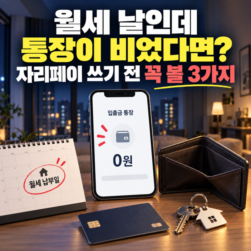 "월세 날인데 통장이 비었다면?" 자리페이 쓰기 전 꼭 알아야 할 3가지
