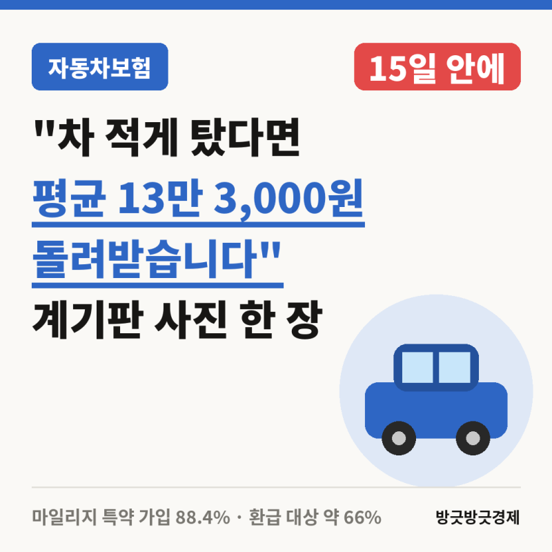 "차 적게 탔다면 평균 13만 3,000원 돌려받습니다".. 계기판 사진 한 장, 놓치면 끝