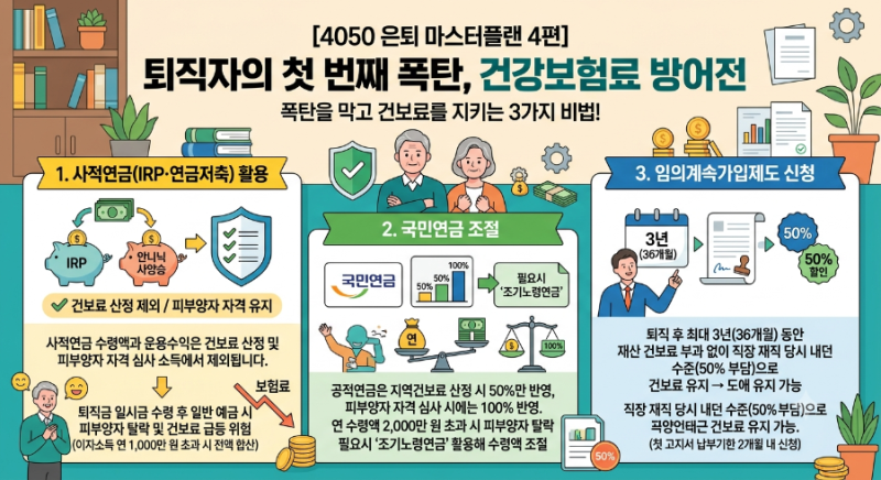 [4050 은퇴 마스터플랜 4편] 퇴직자의 첫 번째 폭탄, 건강보험료 방어전