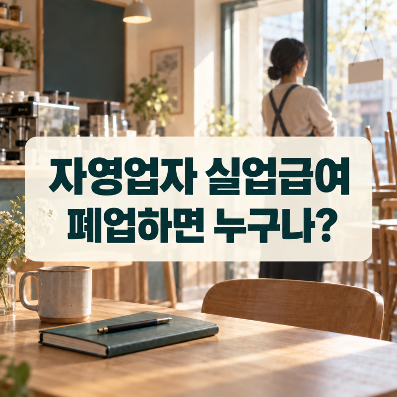 자영업자 실업급여 조건 총정리: 폐업하면 누구나 받을 수 있을까?