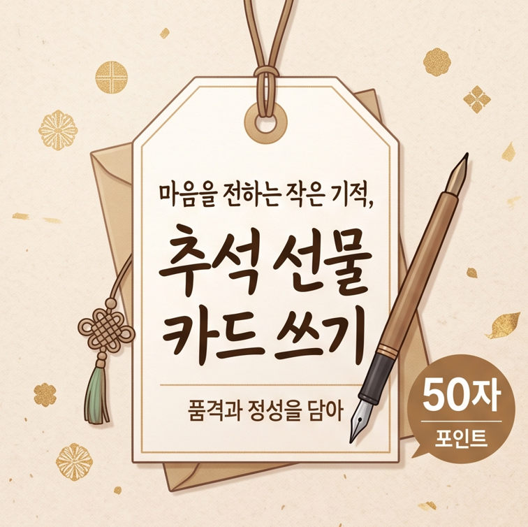 추석 선물세트 감사 카드 문구 "손바닥만 한 카드에 뭐라 쓸까?" 진심 담긴 짧은 손편지 예시