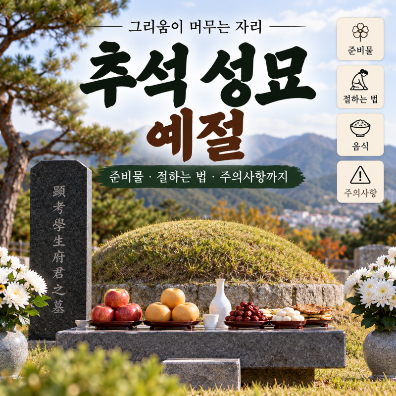 추석 성묘 예절｜절하는 법·준비물·음식·주의사항까지 한 번에