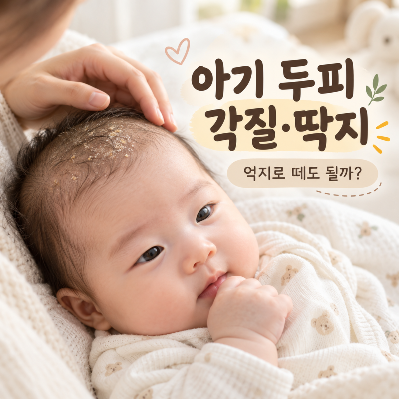 아기 두피 각질·딱지｜신생아 지루성 두피염, 억지로 떼도 될까?