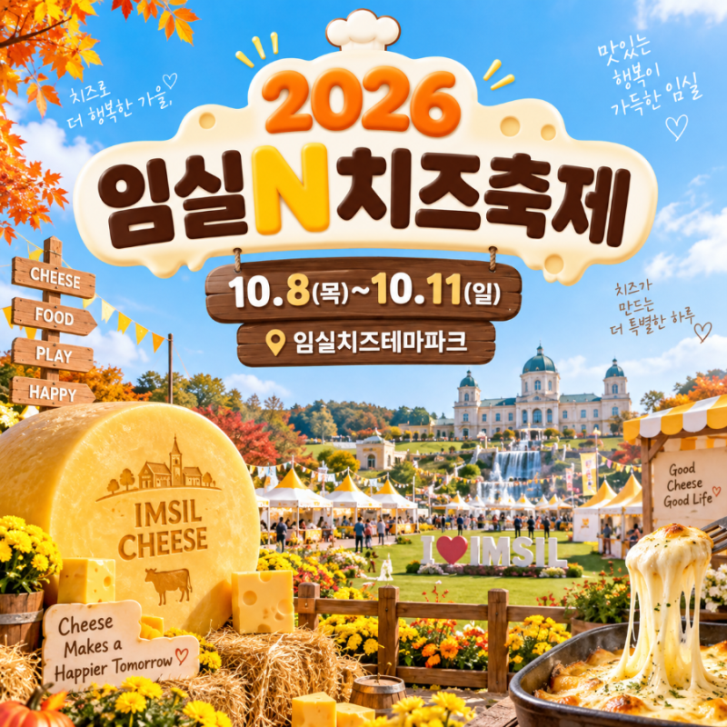2026 임실N치즈축제 일정 및 프로그램 | 10월 8~11일 치즈체험·공연·주차 정보
