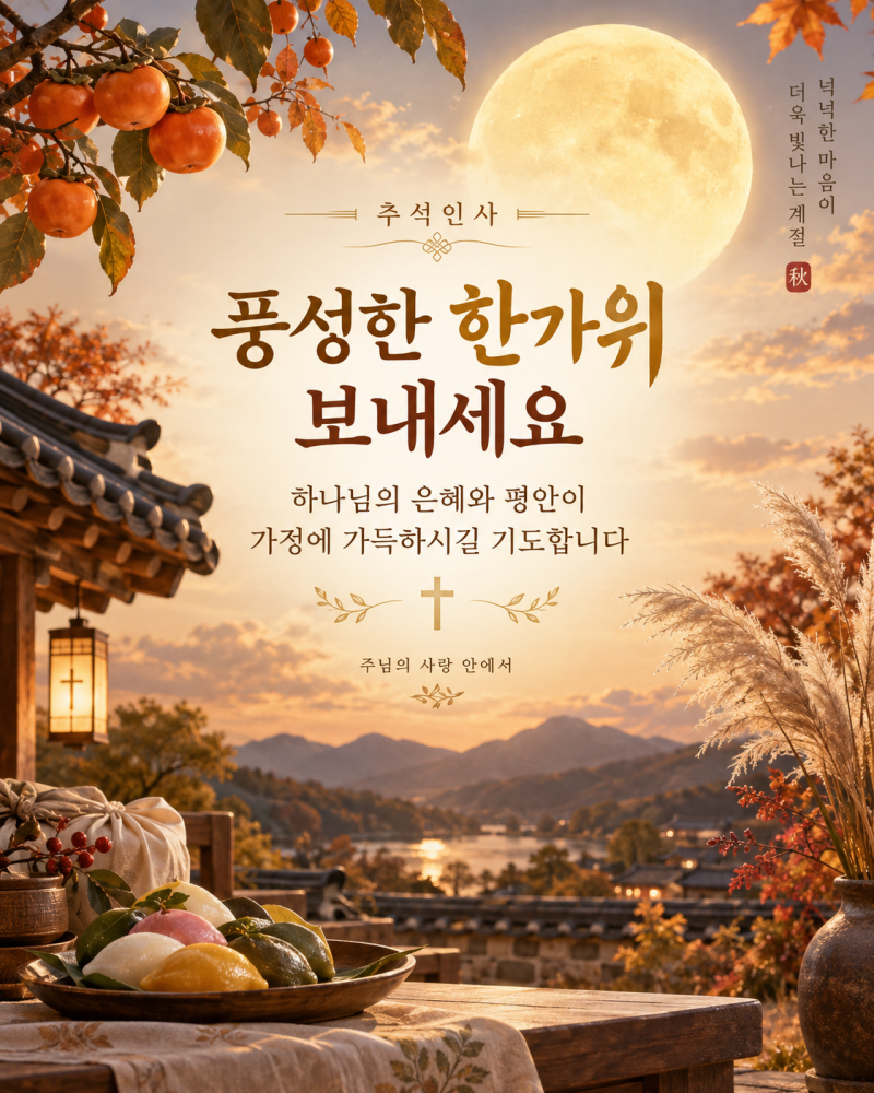 기독교 추석인사이미지 및 추석인사말 메시지 10가지