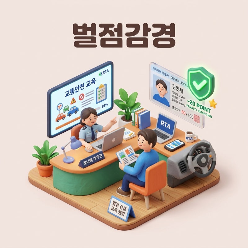 벌점 40점 넘기 전 필수! 도로교통공단 '벌점감경 교육' 4시간 듣고 운전면허 벌점 20점 깎는 ....