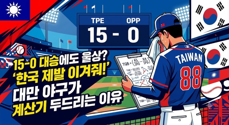 15-0 대승에도 웃지 못한 대만 야구, 왜 한국의 '슈퍼라운드 전승'만 간절히 바라고 있을까?