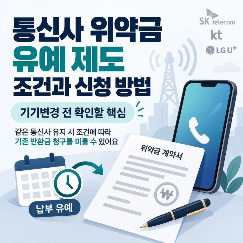 통신사 위약금 유예 제도 조건과 신청 방법, 기기변경 전 확인할 핵심