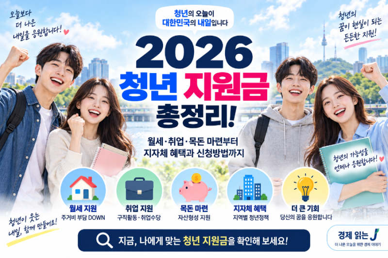 2026 청년 지원금 총정리! 월세·취업·목돈 마련부터 지자체 혜택과 신청방법까지