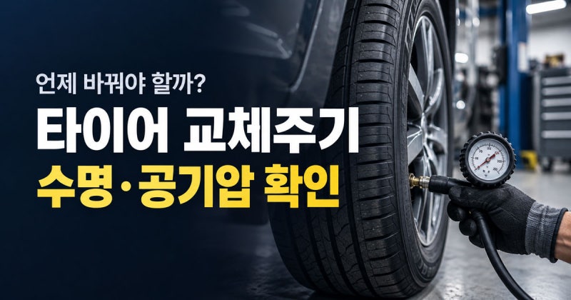 자동차 타이어 교체주기·교체시기 언제? 수명과 공기압 확인부터 교체 방법까지