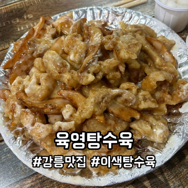 강릉 맛집 육영탕수육 감자크림탕수육 포장 후기