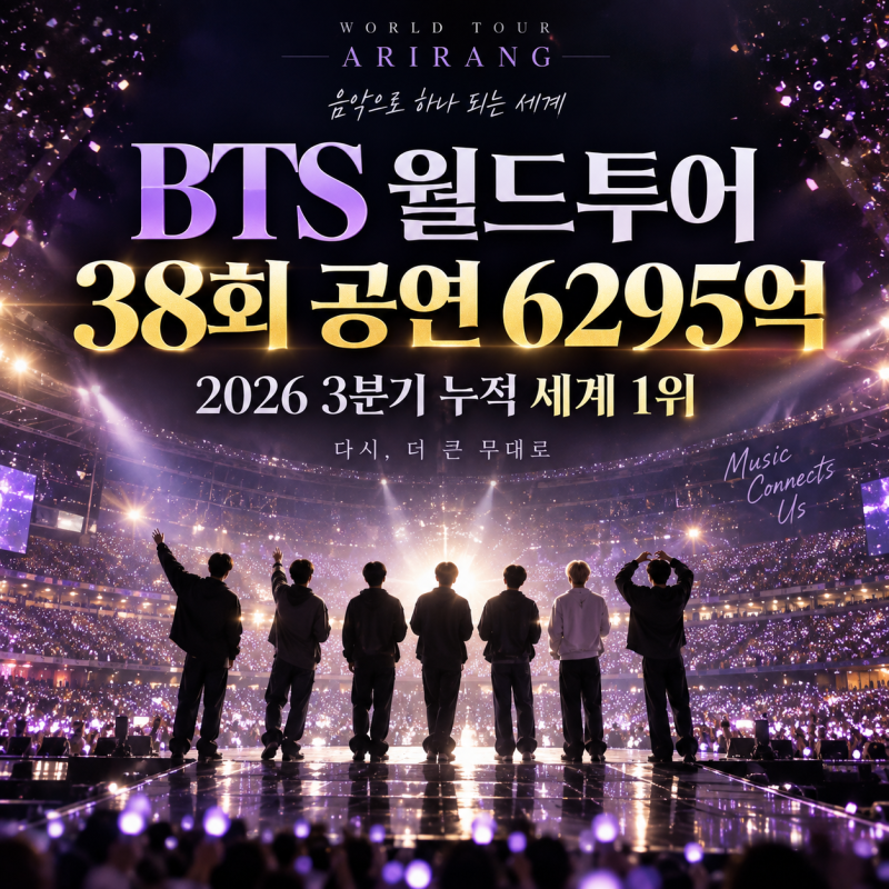 BTS, 38번 공연으로 6295억…비욘세 지난해 전체 투어 매출까지 넘었다