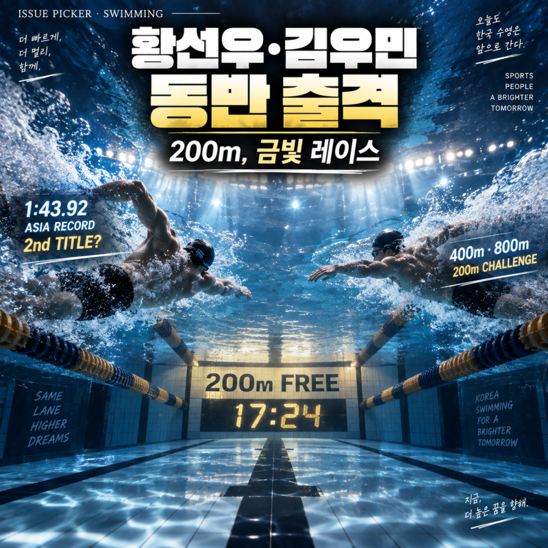 황선우·김우민 자유형 200m 동반 출격｜황선우 2연패 도전, 한국 수영 금메달 나올까?