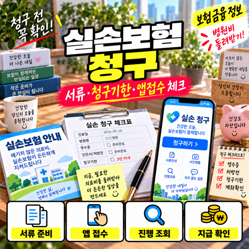 실손보험 청구 방법 총정리, 실손보험 청구서류·청구기한·앱접수까지 쉽게 보기