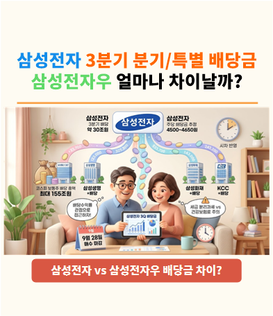 삼성전자 vs 삼성전자우 3분기 특별배당금 현금 30조, 본주와 얼마나 다를까?