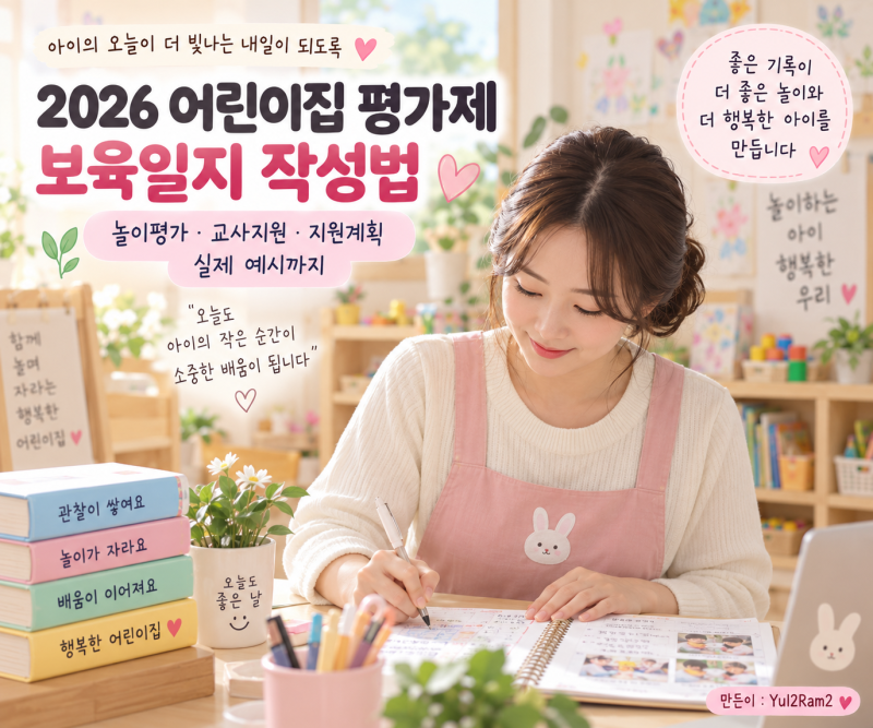 2026 어린이집 평가제 보육일지 작성법