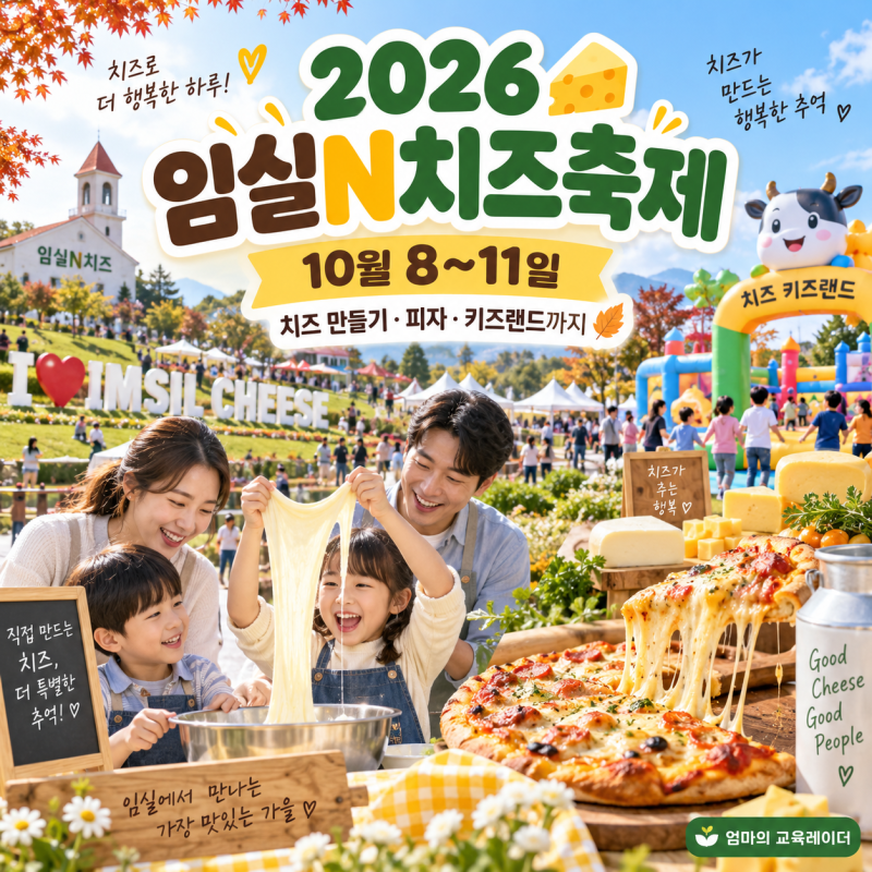 2026 임실N치즈축제｜10월 8~11일, 치즈 만들기·피자·키즈랜드까지