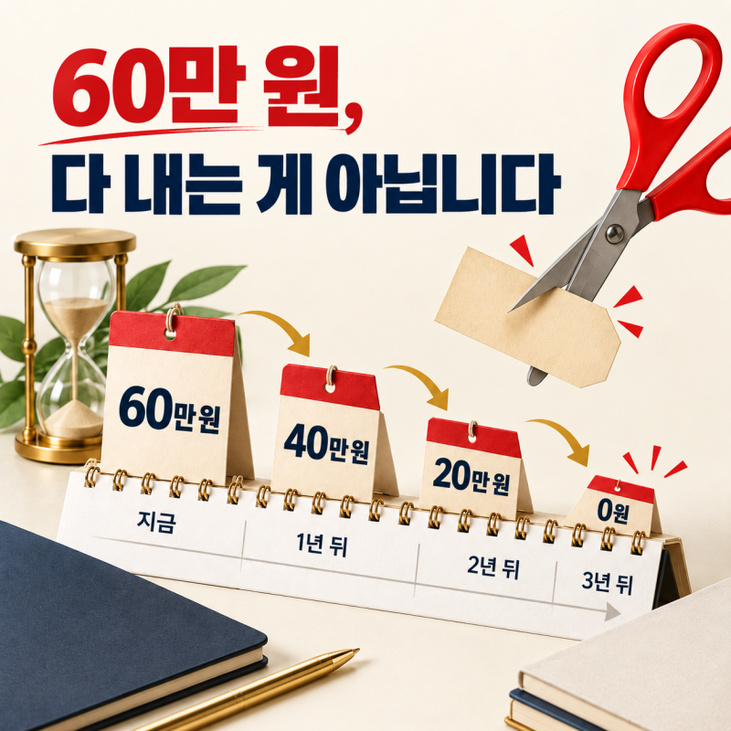 중도상환수수료 0.6%, 1년 뒤 1억 갚으면 60만 원일까?