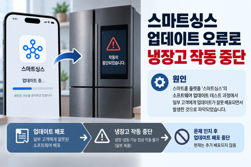 삼성 냉장고 업데이트 후 작동 중단｜원인·복구 일정·보상 총정리