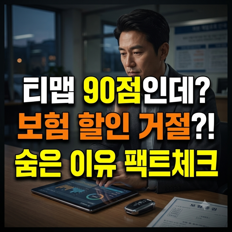 티맵 90점인데 할인 왜 안 될까? 자동차보험 안전운전 특약 탈락의 숨은 이유