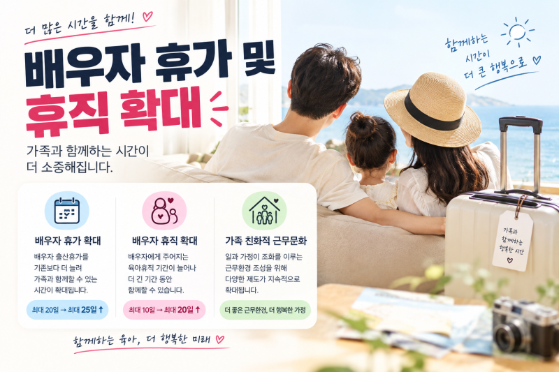 배우자 출산휴가·육아휴직 확대 총정리, 며칠 쓸 수 있고 급여는 얼마 나올까