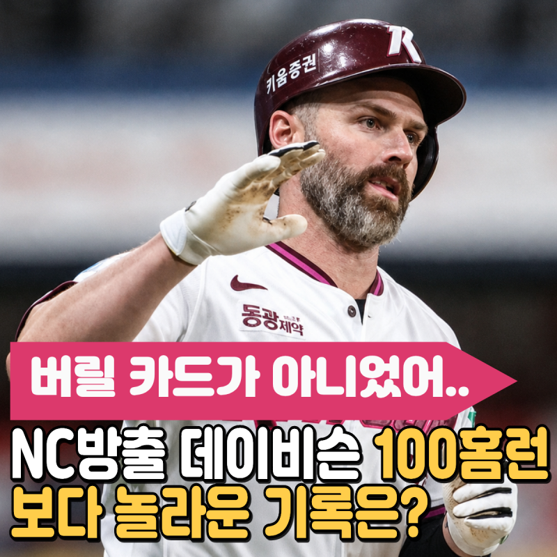 "버릴 카드가 아니었어.." NC 방출 데이비슨 100홈런보다 놀라운 반전은? 키움이 제대로 건졌네....