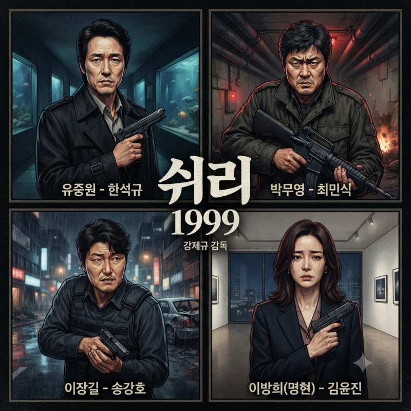 쉬리 출연진 근황｜한석규·최민식·송강호·김윤진·박용우, 27년 후 지금은?