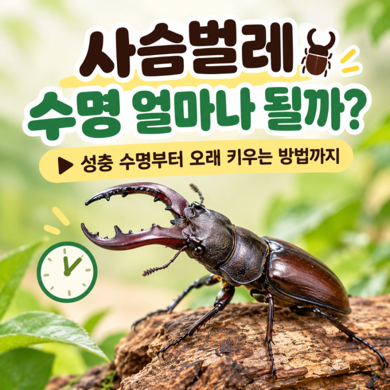 사슴벌레 수명 얼마나 될까? ▶️성충 수명부터 오래 키우는 방법까지