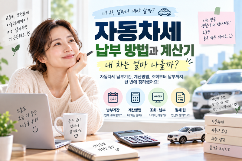 자동차세 납부 방법과 계산기, 고지서 받기 전에 확인하세요